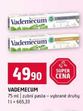 VADEMECUM 75 ml zubní pasta vybrané druhy Terno