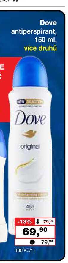 Dove antiperspirant, 150 ml Barvy a laky drogerie 