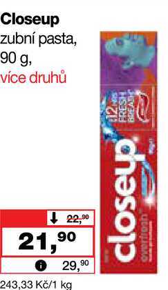 Closeup zubní pasta, 90 g Barvy a laky drogerie 