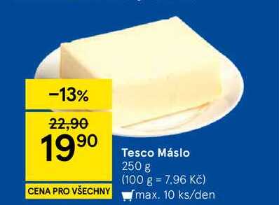 Tesco Máslo, 250 g