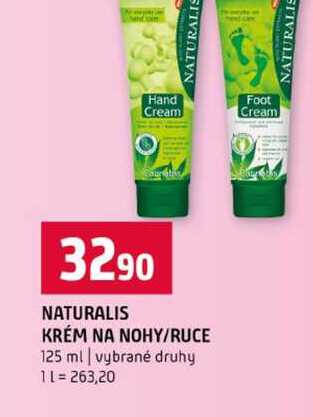NATURALIS KRÉM NA NOHY RUCE 125 ml vybrané druhy Terno