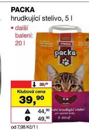 PACKA hrudkující stelivo, 5l