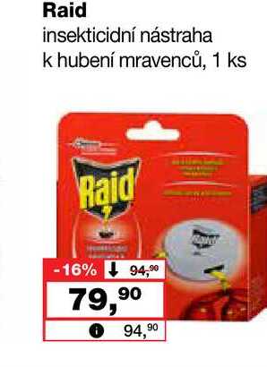Raid insekticidní nástraha k hubení mravenců, 1 ks