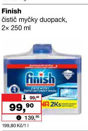 Finish čistič myčky duopack, 2x 250 ml Barvy a laky drogerie 