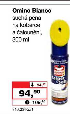 Omino Bianco suchá pěna na koberce a čalounění, 300 ml Barvy a laky drogerie 