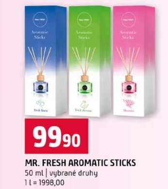 MR. FRESH AROMATIC STICKS 50 ml vybrané druhy Terno