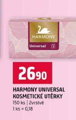 HARMONY UNIVERSAL KOSMETICKÉ UTĚRKY 150 ks 2vrstvé Terno