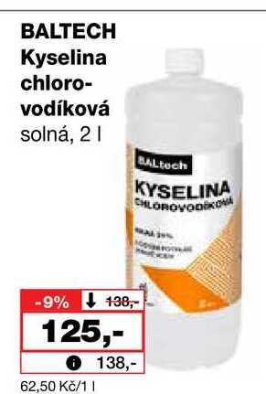 BALTECH Kyselina chlorovodíková solná, 2l Barvy a laky drogerie 