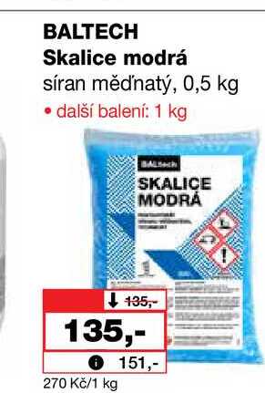 BALTECH Skalice modrá síran měďnatý, 0,5 kg Barvy a laky drogerie 