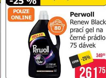 Perwoll Renew Black prací gel na černé prádlo 75 dávek Teta drogerie