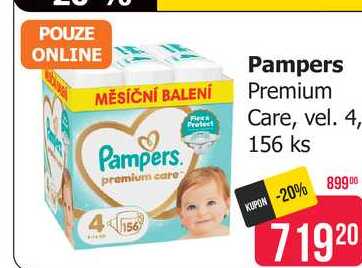 Pampers premium care, vel. 4, 156 ks Teta drogerie