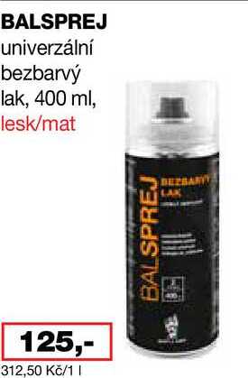 BALSPREJ univerzální bezbarvý lak, 400 ml Barvy a laky drogerie 