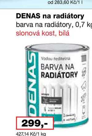 DENAS na radiátory barva na radiátory, 0,7 kg Barvy a laky drogerie 