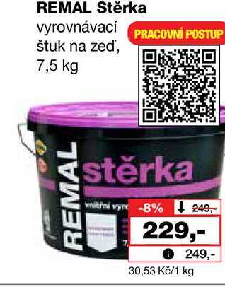 REMAL Stěrka vyrovnávací štuk na zeď, 7,5 kg