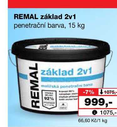 REMAL základ 2v1 penetrační barva, 15 kg