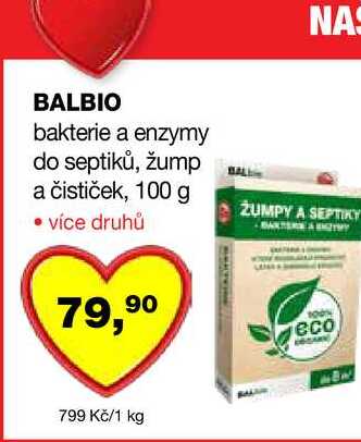BALBIO bakterie a enzymy do septiků, žump a čističek, 100 g Barvy a laky drogerie 