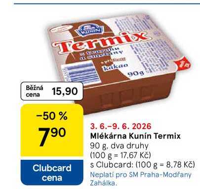 Mlékárna Kunín Termix, 90 g