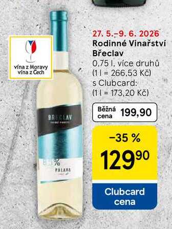 Rodinné Vinařství Břeclav, 0.75 l, více druhů