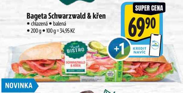 Bageta Schwarzwald & křen, chlazená balená 200 g 1
