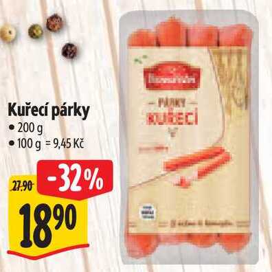 Kuřecí párky, 200 g 