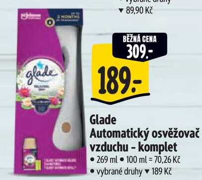 Glade Automatický osvěžovač vzduchu - komplet, 269 ml Albert