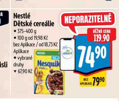  Nestlé Dětské cereálie  375-400 g  