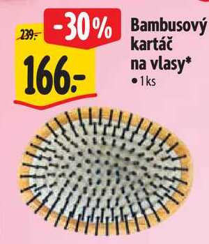 Bambusový kartáč na vlasy*, 1ks Albert