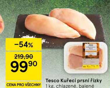 Tesco Kuřecí prsní řízky, 1 kg