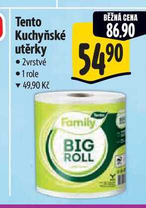 Tento Kuchyňské utěrky 2vrstvé  1 role Albert