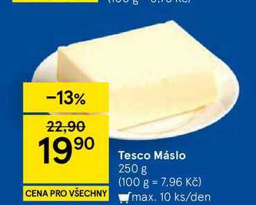 Tesco Máslo, 250 g