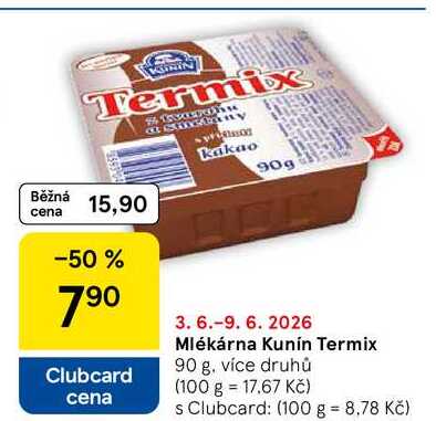 Mlékárna Kunín Termix, 90 g 