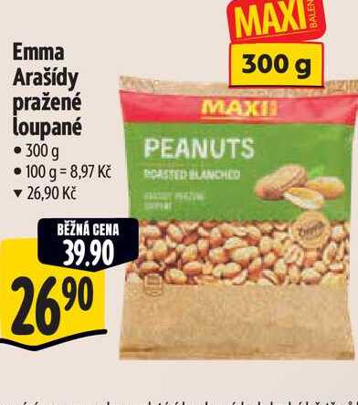 Emma Arašídy pražené loupané 300 g  