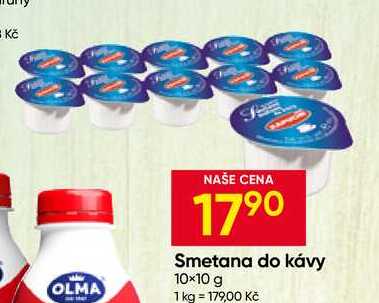 OLMA Smetana do kávy 10×10 g v akci