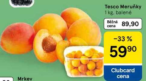 Tesco Meruňky, 1 kg, balené 