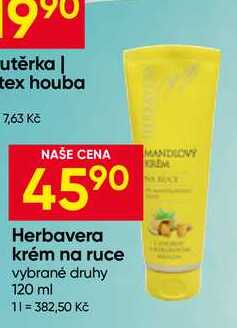 Herbavera krém na ruce vybrané druhy 120 ml Hruška