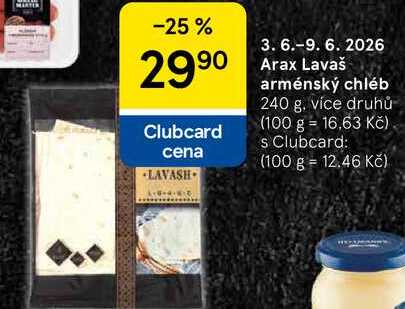 Arax Lavaš arménský chléb, 240 g, více druhů