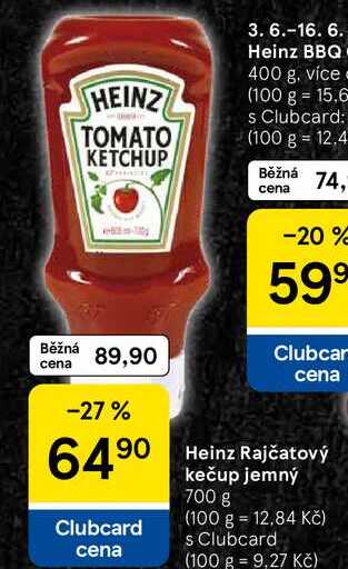 Heinz Rajčatový kečup jemný, 700 g
