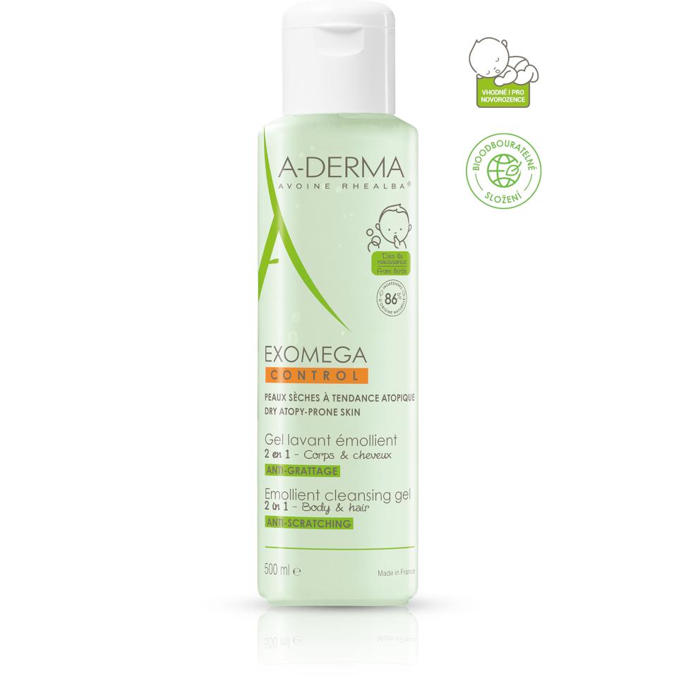 A-derma Exomega Control Zvláč.mycí Gel 2v1 500ml Lékárna LEMON