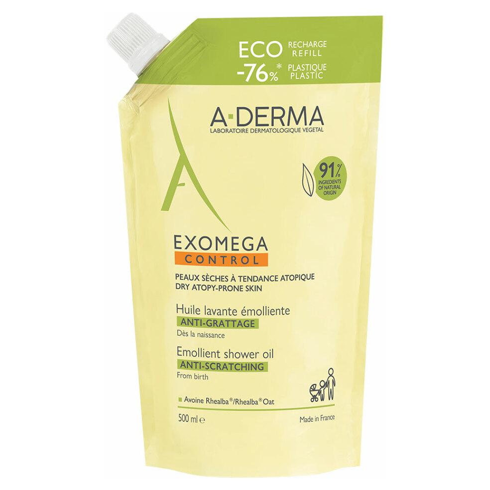 A-derma Exomega Control sprchový olej 500ml eco náplň Lékárna LEMON