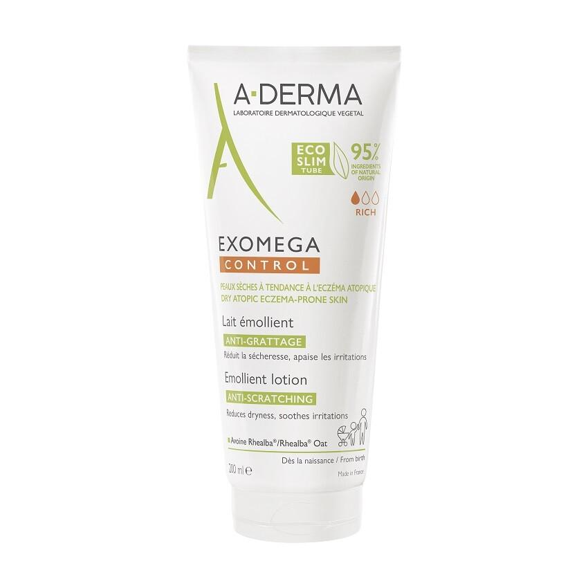 A-derma Exomega Control Emolienční mléko 200 ml Lékárna LEMON