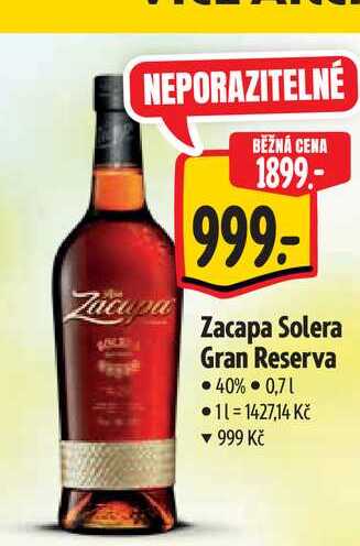 Zacapa Solera Gran Reserva 0,7 l