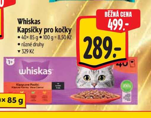 Whiskas Kapsičky pro kočky 40x85 g  