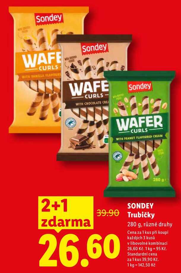 SONDEY Trubičky, 280 g, různé druhy