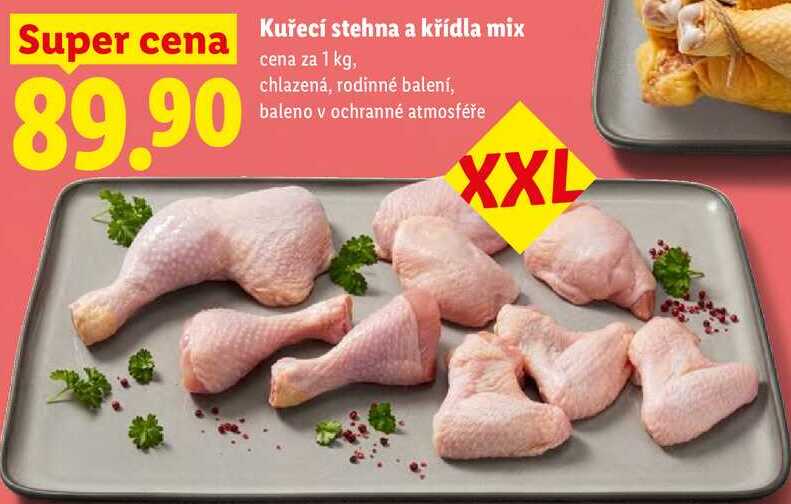 Kuřecí stehna a křídla mix, cena za 1 kg
