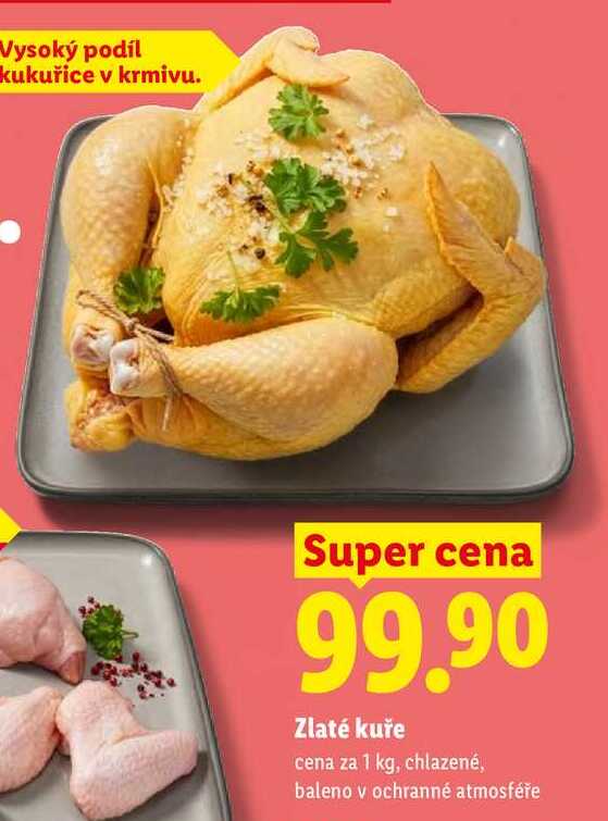 Zlaté kuře, cena za 1 kg