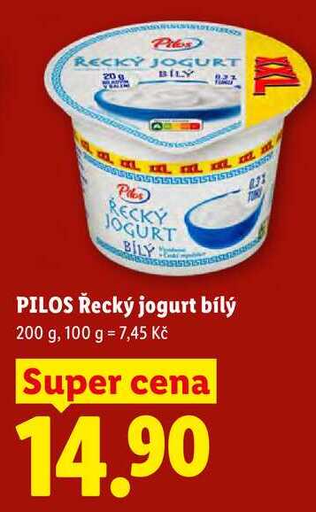 PILOS Řecký jogurt bílý, 200 g