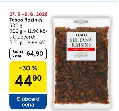 Tesco Rozinky, 500 g