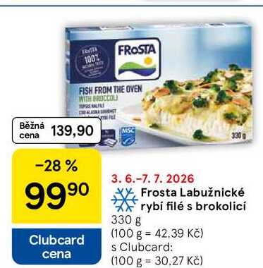 Frosta Labužnické rybí filé s brokolicí, 330 g
