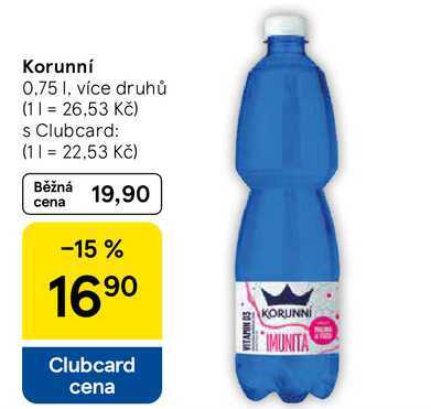 Korunní, 0.75 l, více druhů