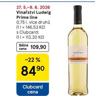 Vinařství Ludwig Prime line, 0.75 l